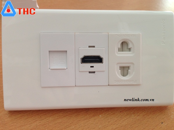 Mặt wall plate VGA + HDMI âm tường